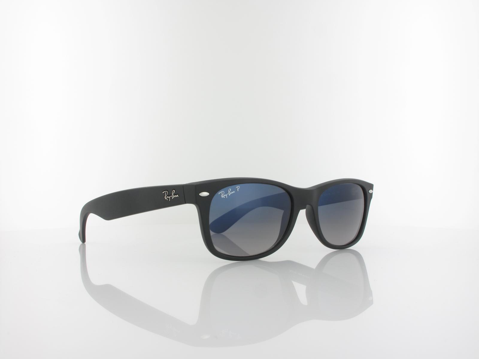 Ray Ban | New Wayfarer RB2132 601S78 52 | matte black / polar blue gradient grey