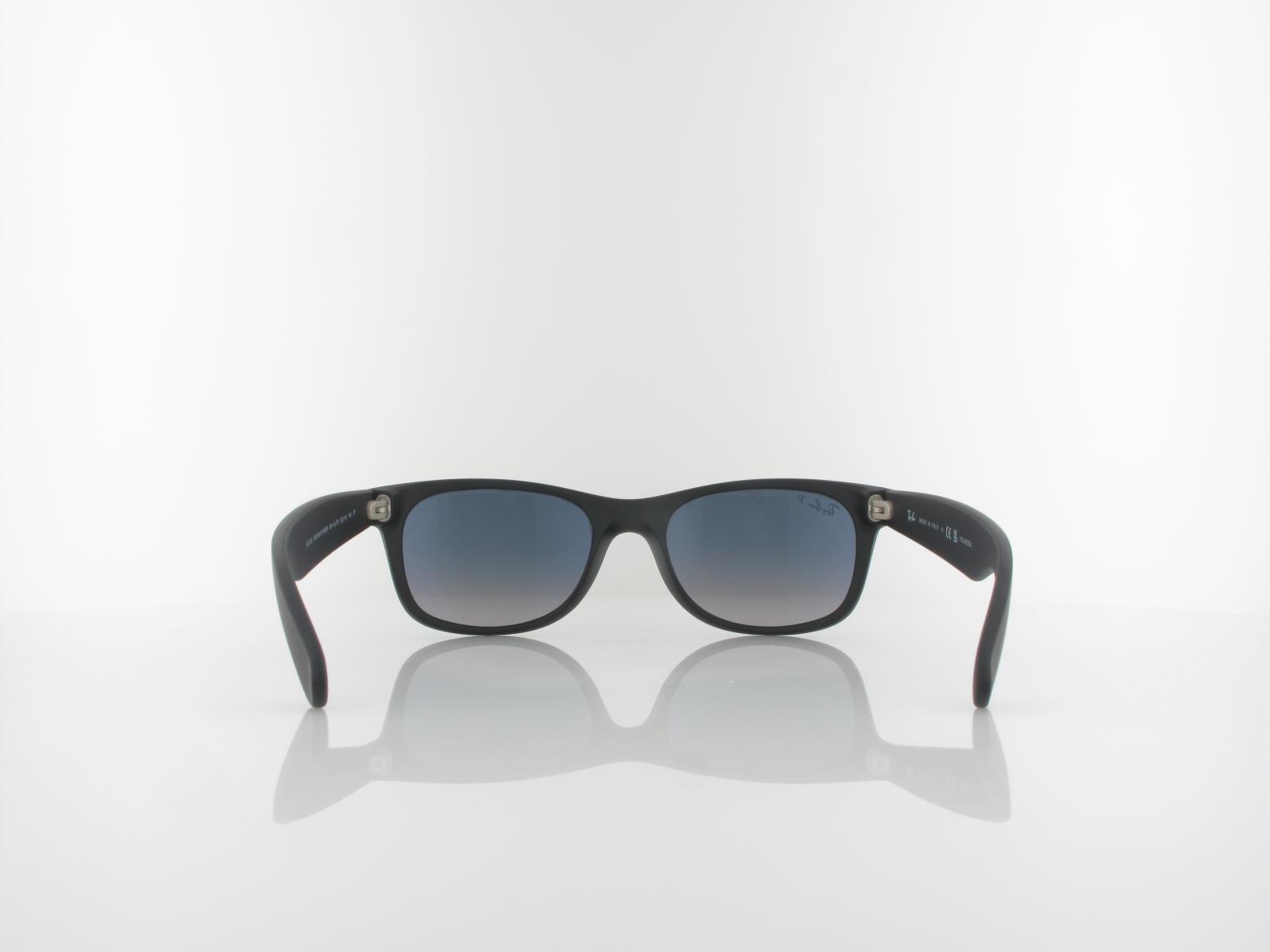 Ray Ban | New Wayfarer RB2132 601S78 52 | matte black / polar blue gradient grey