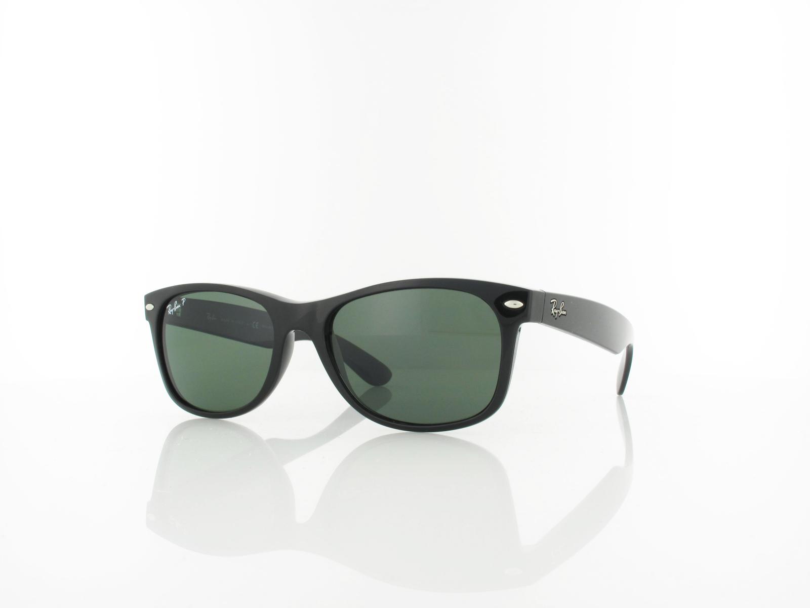 Ray Ban | New Wayfarer RB2132 901/58 55 | polished black / crystal green polarized