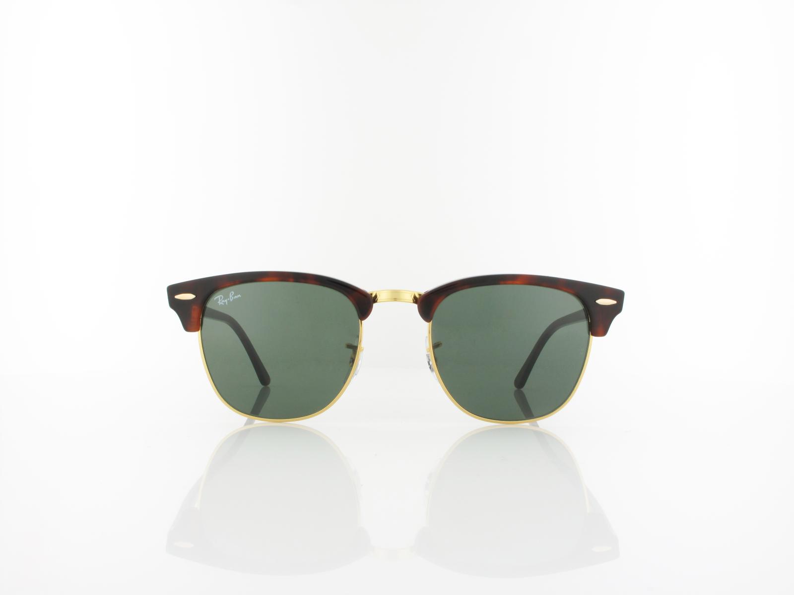 Ray Ban | Clubmaster RB3016 W0366 51 | mock tortoise arista / crystal green