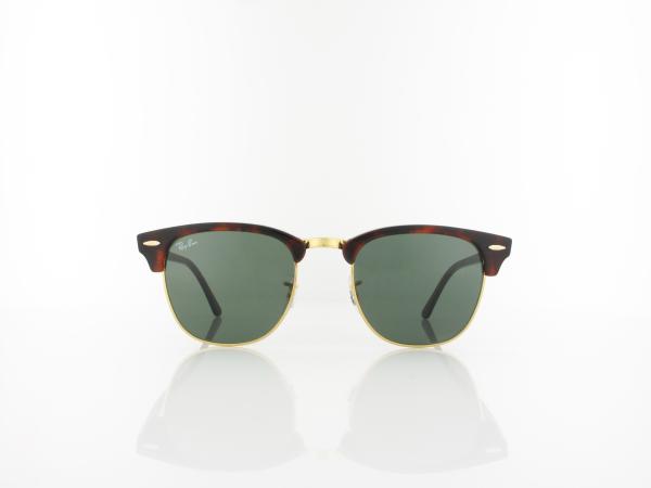 Ray Ban | Clubmaster RB3016 W0366 51 | mock tortoise arista / crystal green