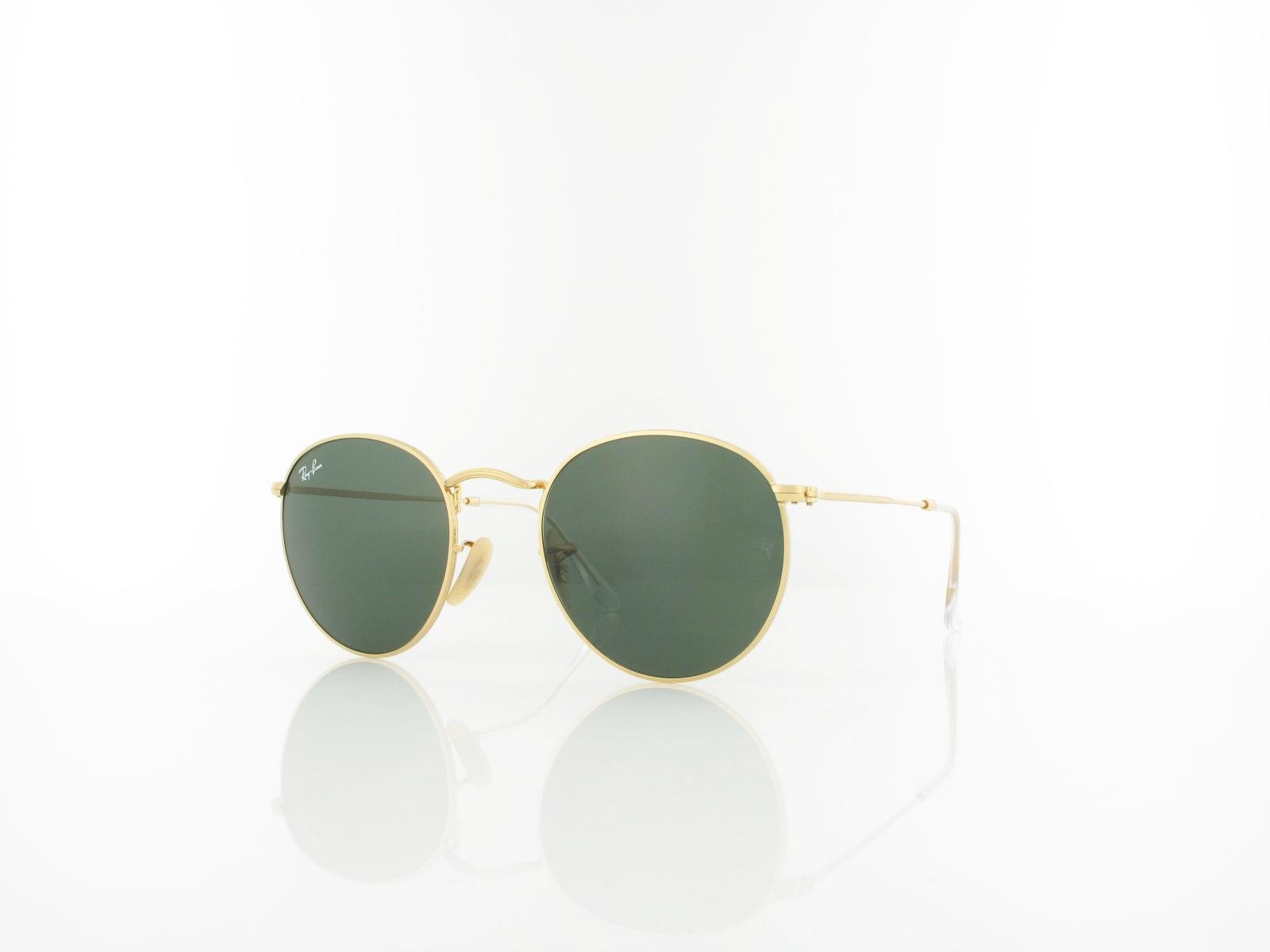 Ray Ban | Round Metal RB3447 001 50 | gold / green