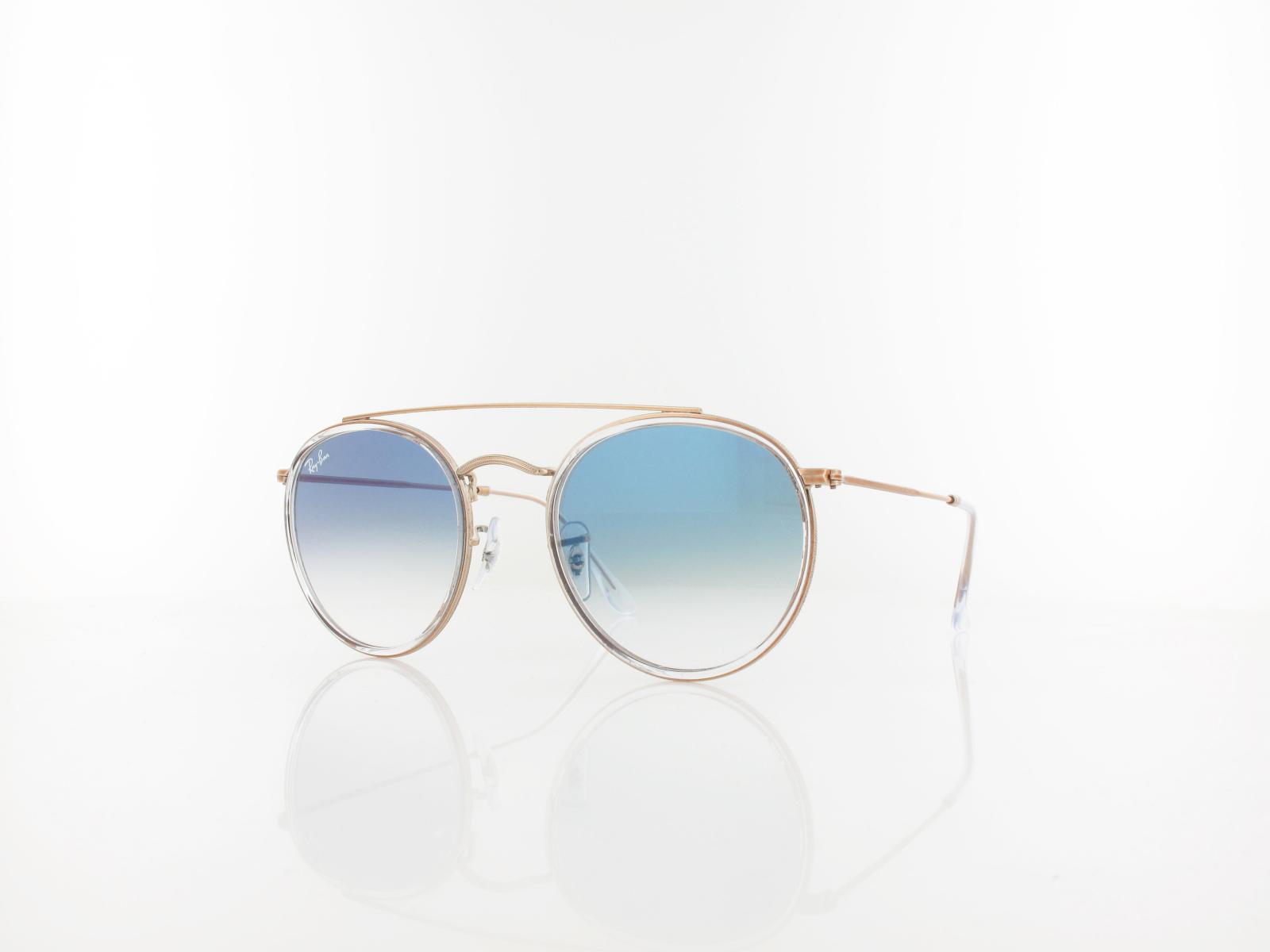 Ray Ban | Round Double Bridge RB3647N 90683F 51 | copper / clear gradient blue