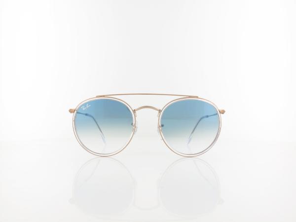 Ray Ban | Round Double Bridge RB3647N 90683F 51 | copper / clear gradient blue
