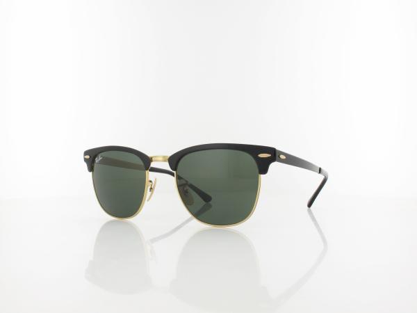 Ray Ban | Clubmaster Metal RB3716 187 51 | gold top on black / green