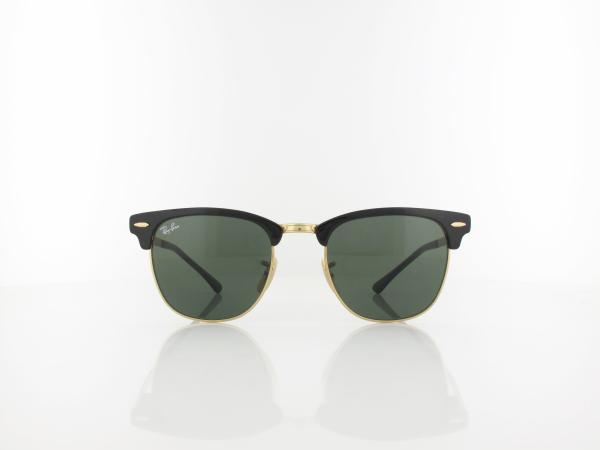 Ray Ban | Clubmaster Metal RB3716 187 51 | gold top on black / green