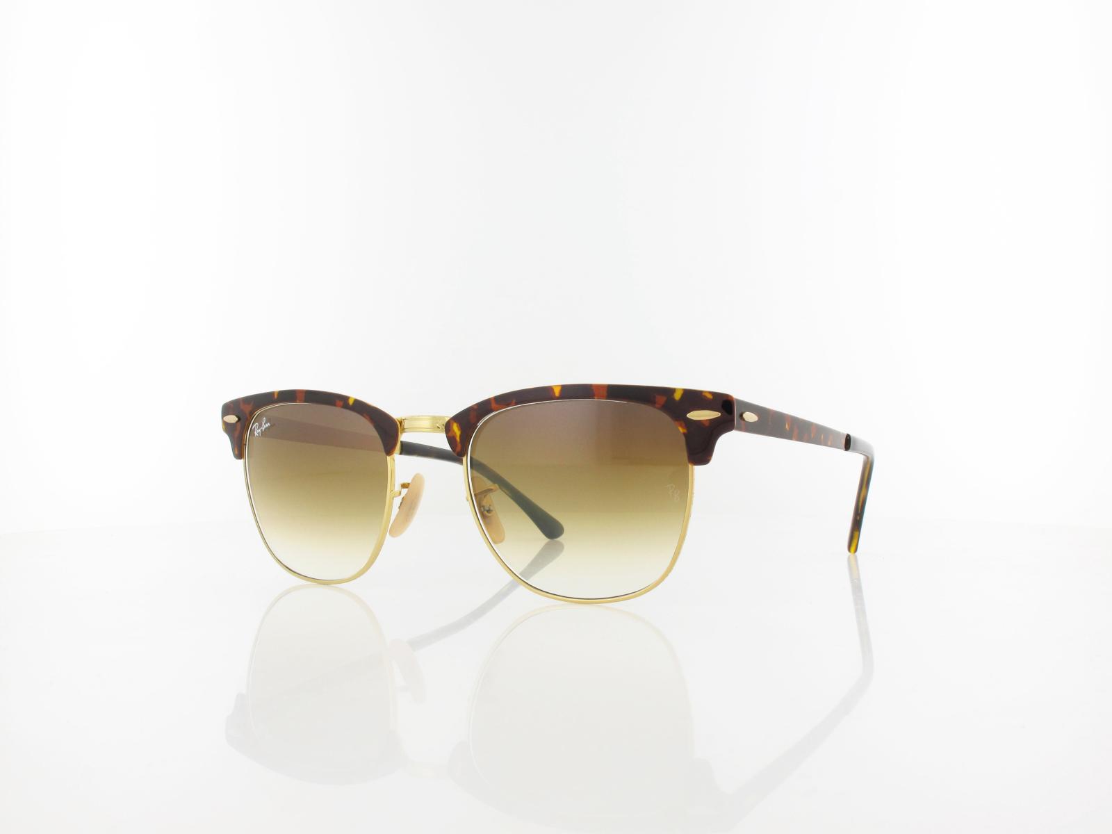 Ray Ban | Clubmaster Metal RB3716 900851 51 | gold top havana / clear gradient brown