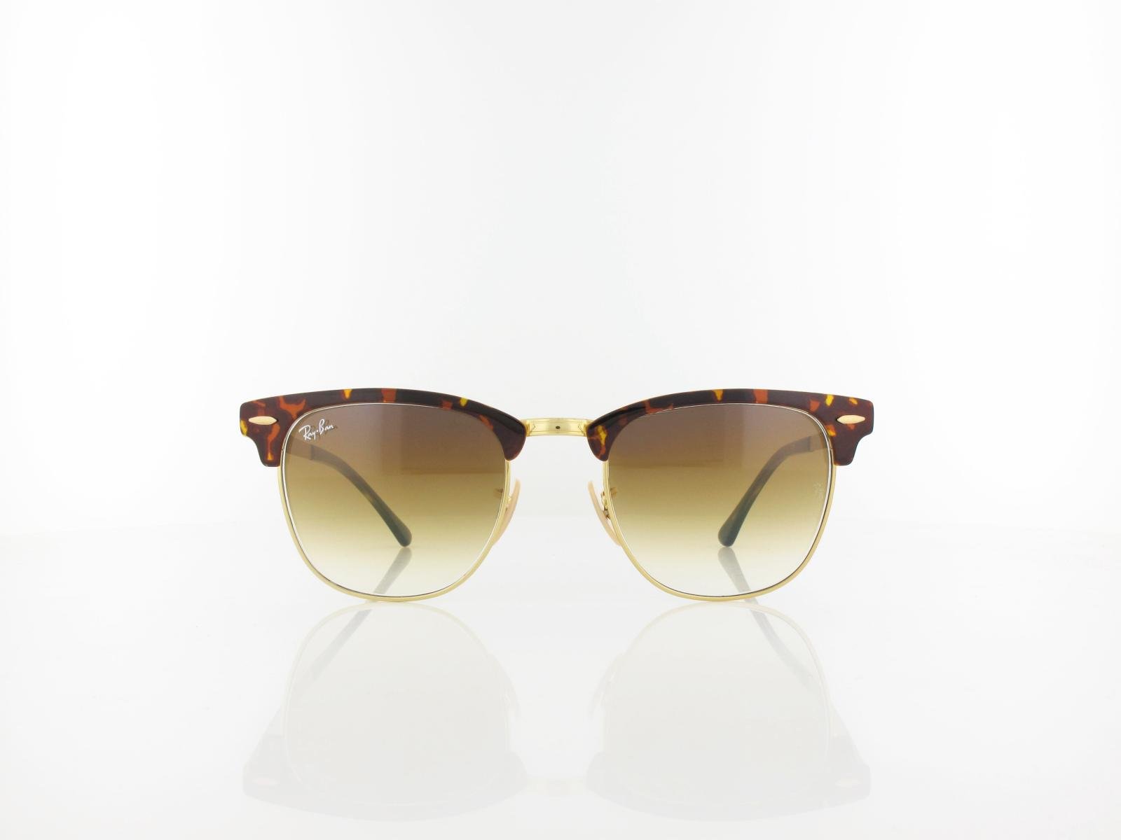 Ray Ban | Clubmaster Metal RB3716 900851 51 | gold top havana / clear gradient brown