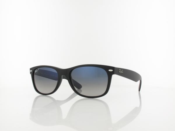 Ray Ban | New Wayfarer RB2132 601S78 55 | matte black / polar blue gradient grey