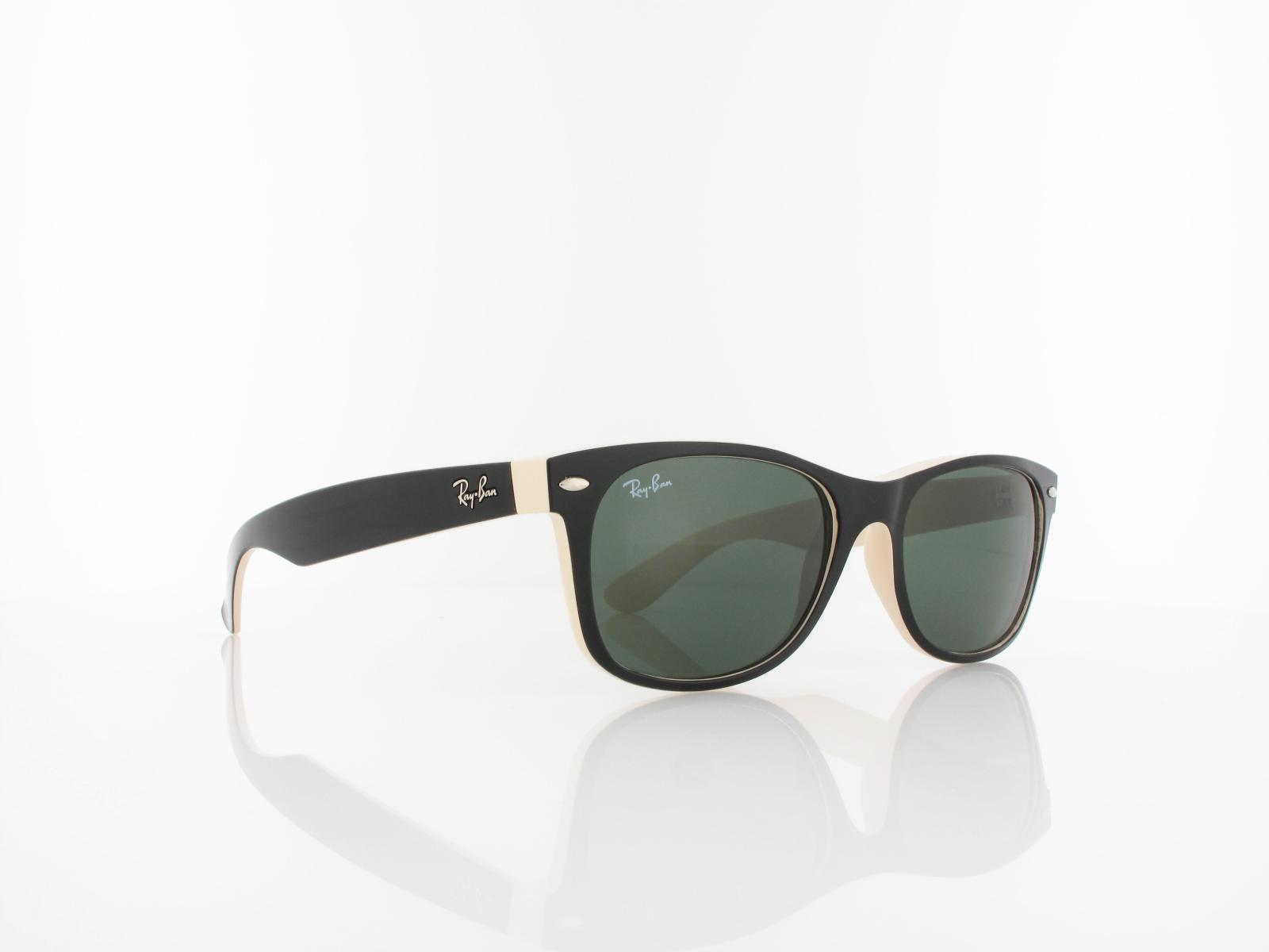 Ray Ban | New Wayfarer RB2132  875 55 | top black on beige / crystal green