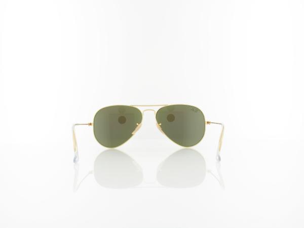 Ray Ban | Aviator Large Metal RB3025 112/17 55 | matte gold / crystal green blue mirror