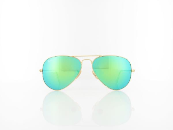 Ray Ban | Aviator Large Metal RB3025 112/19 58 | matte gold / green mirror