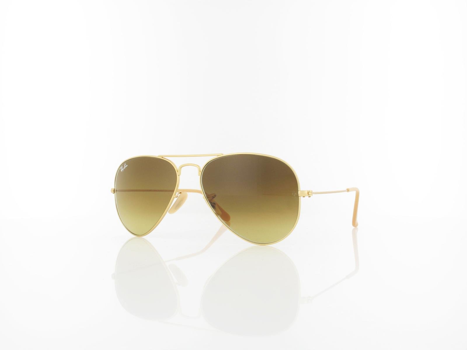 Ray Ban | Aviator Large Metal RB3025 112/85 55 | matte gold / brown gradient