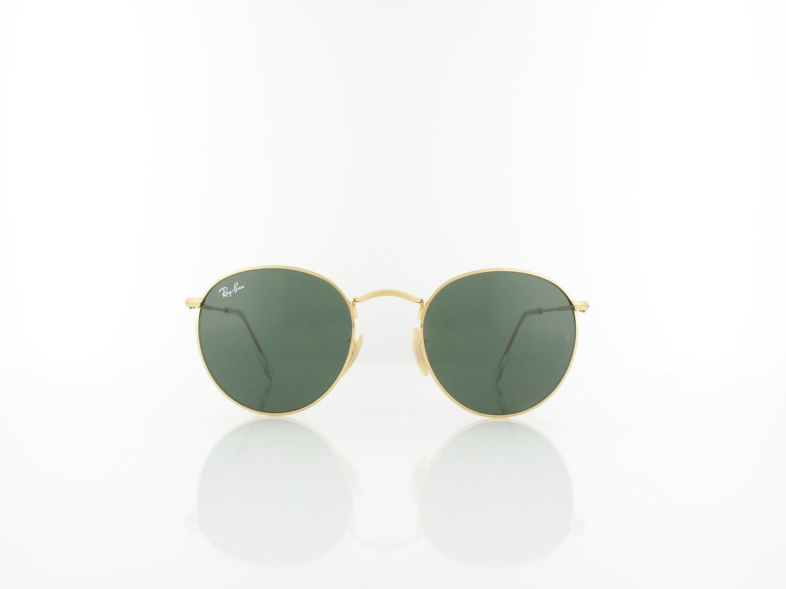 Ray Ban | Round Metal RB3447 001 50 | gold / green