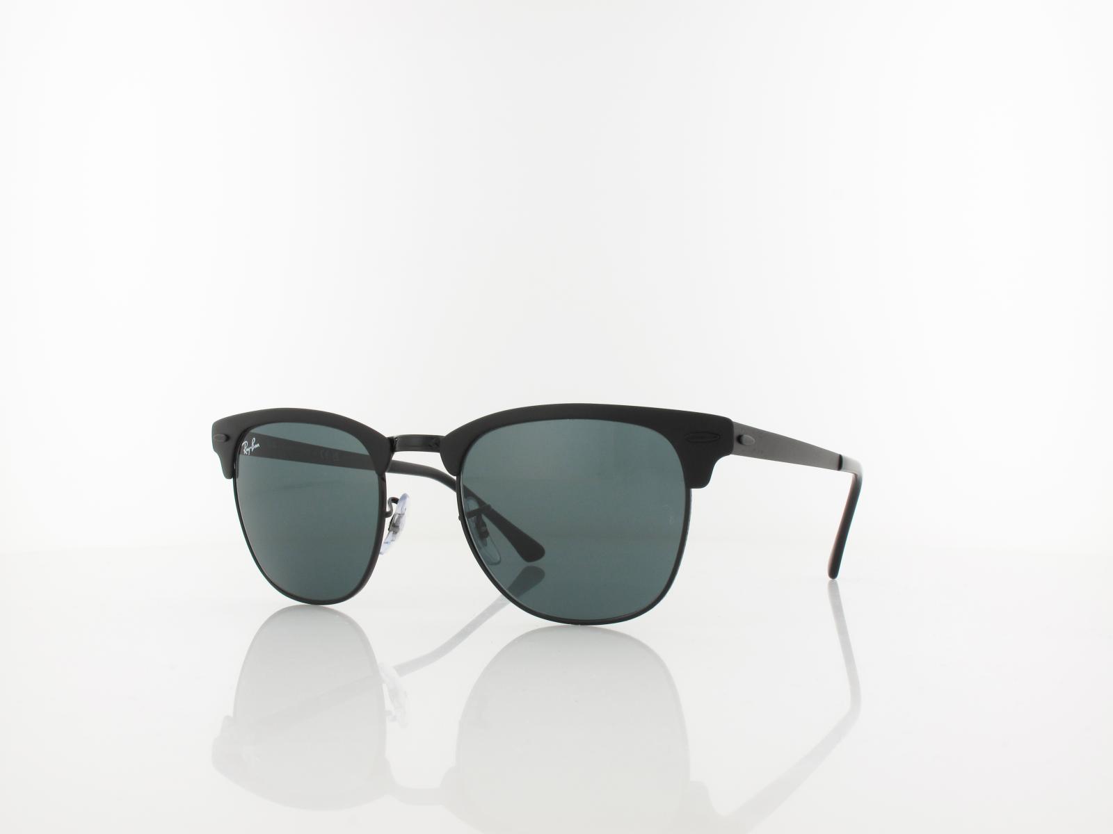 Ray Ban | Clubmaster Metal RB3716 186/R5 51 | matte black on black / blue