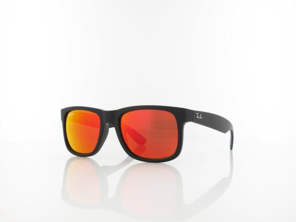 Ray Ban Justin RB4165 622/6Q 54 rubber black / brown mirror orange