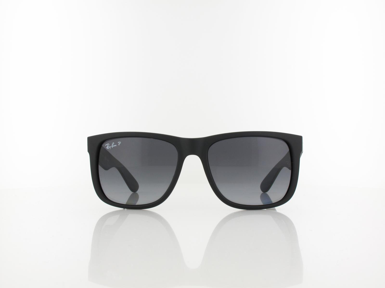 Ray Ban Justin RB4165 622/T3 54 black rubber / polar grey gradient