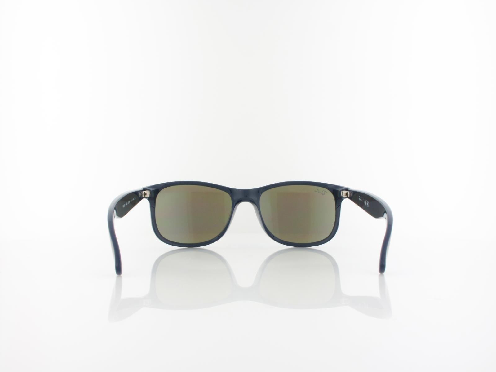 Ray Ban | Andy RB4202 615355 55 | shiny blue on matte top / green mirror blue