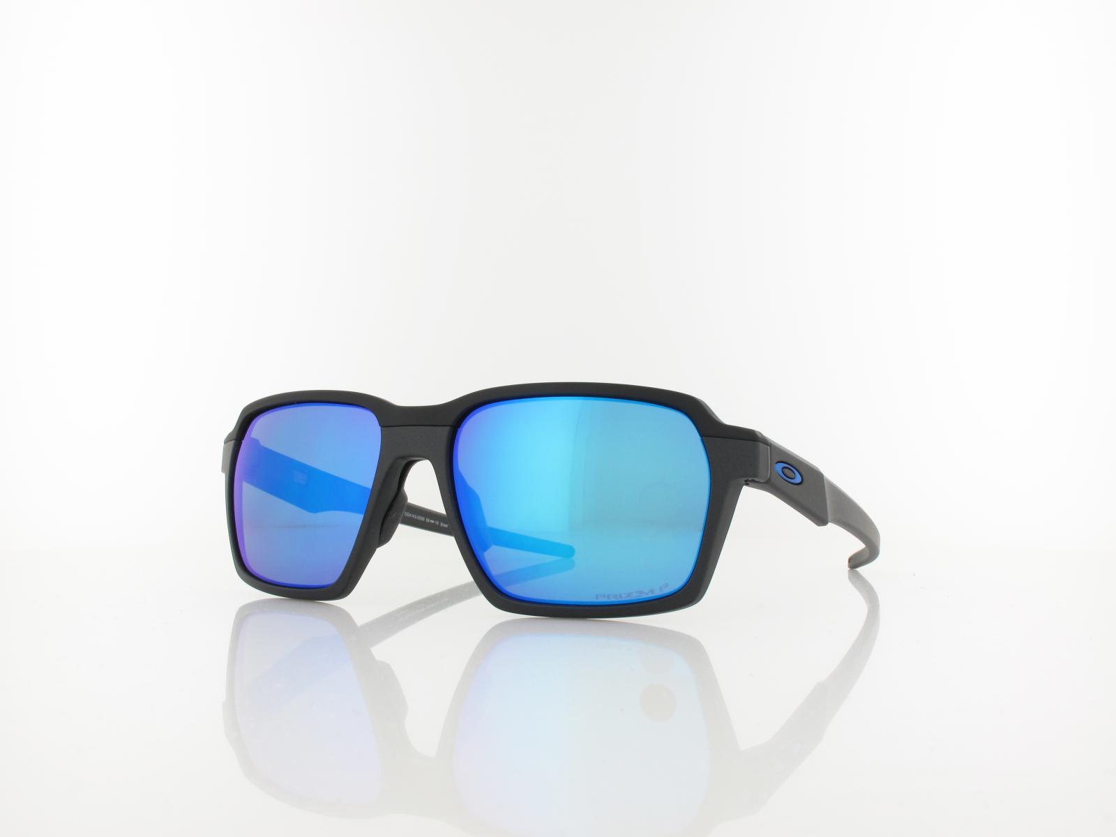 Oakley Parlay OO4143 05 58 steel prizm sapphire polarized