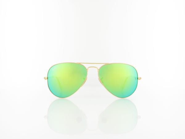 Ray Ban Aviator Large Metal RB3025 112 19 58 matte gold green mirror