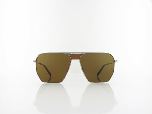 Karl Lagerfeld | KL350S 042 58 | matte silver / brown
