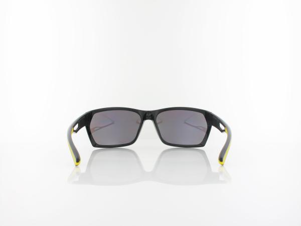 Brilando | Premium Sport M2460 63 | schwarz glänzend gelb / grau gelb silber verspiegelt