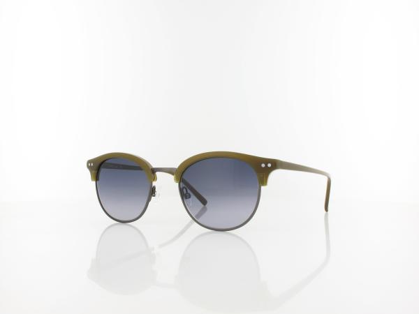 Brilando | Premium Retro Sun R2940 49 | transparent olive gun / grau verlauf