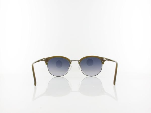 Brilando | Premium Retro Sun R2940 49 | transparent olive gun / grau verlauf