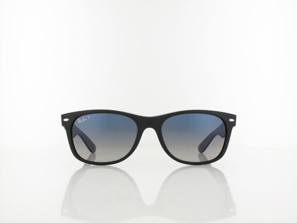 Ray Ban | New Wayfarer RB2132 601S78 55 | matte black / polar blue gradient grey