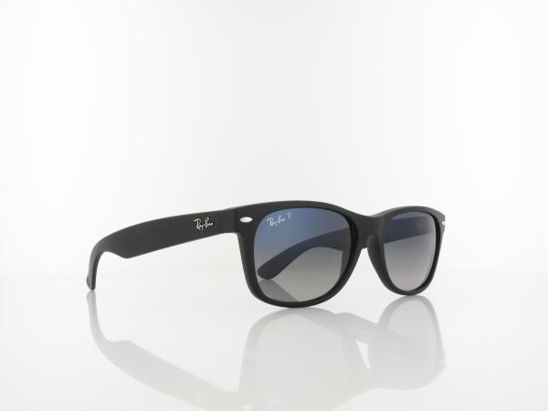 Ray Ban | New Wayfarer RB2132 601S78 55 | matte black / polar blue gradient grey