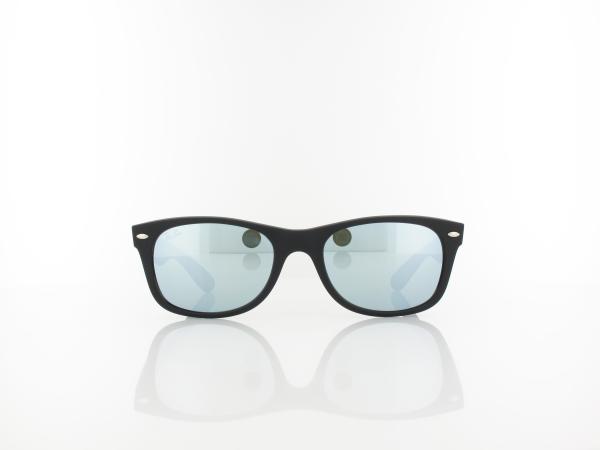 Ray Ban | New Wayfarer RB2132 622/30 52 | rubber black / green mirror silver