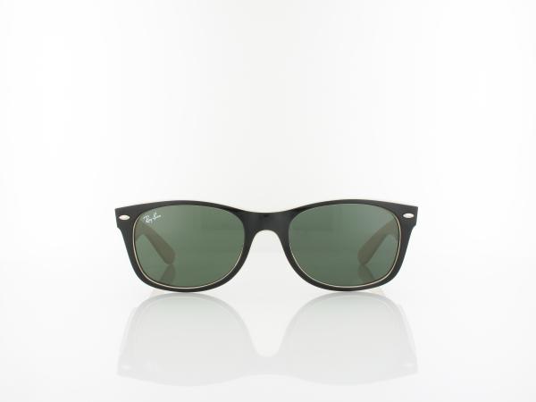 Ray Ban | New Wayfarer RB2132  875 52 | top black on beige / crystal green