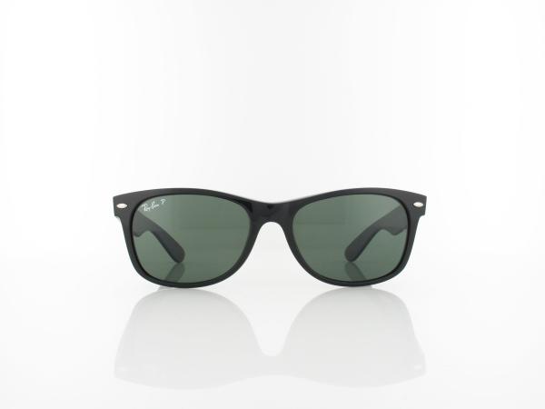 Ray Ban | New Wayfarer RB2132 901/58 55 | polished black / crystal green polarized