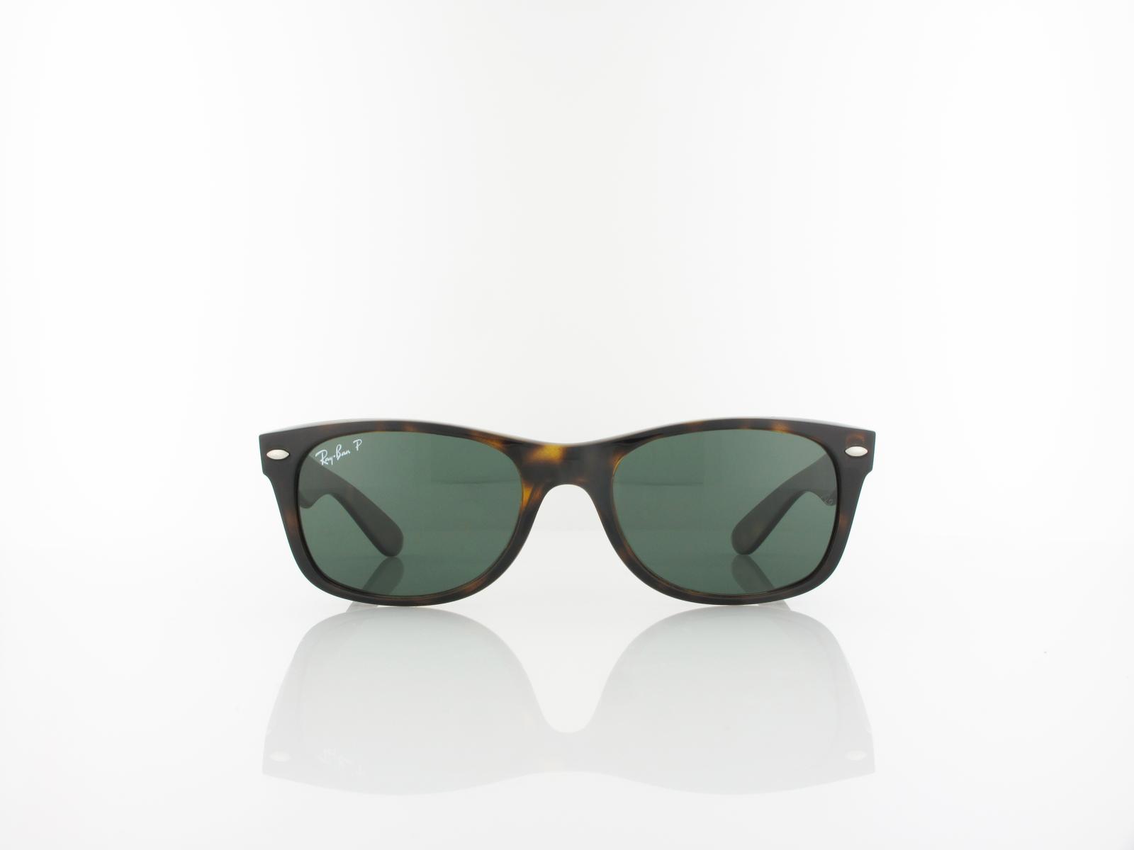 Ray Ban | New Wayfarer RB2132 902/58 52 | tortoise / crystal green polarized