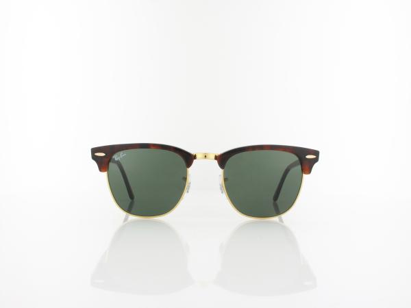 Ray Ban | Clubmaster RB3016 W0366 49 | mock tortoise arista / crystal green