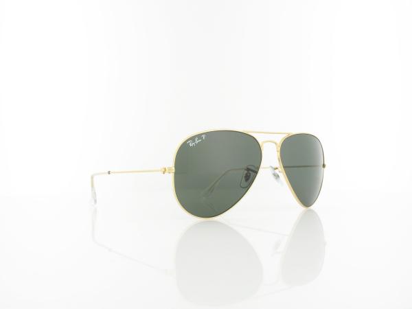 Ray Ban | Aviator Large Metal RB3025 001/58 58 | arista / crystal green pol