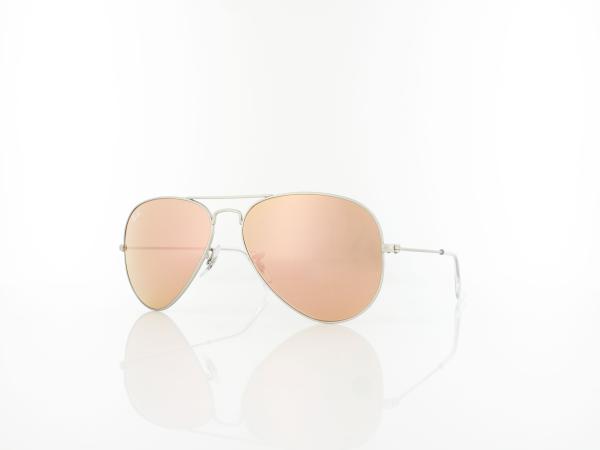 Ray Ban | Aviator Large Metal RB3025 019/Z2 58 | matte silver / brown mirror pink