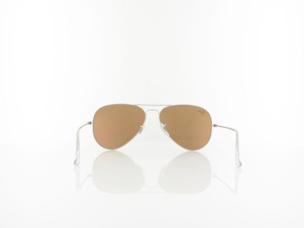 Ray Ban | Aviator Large Metal RB3025 019/Z2 58 | matte silver / brown mirror pink