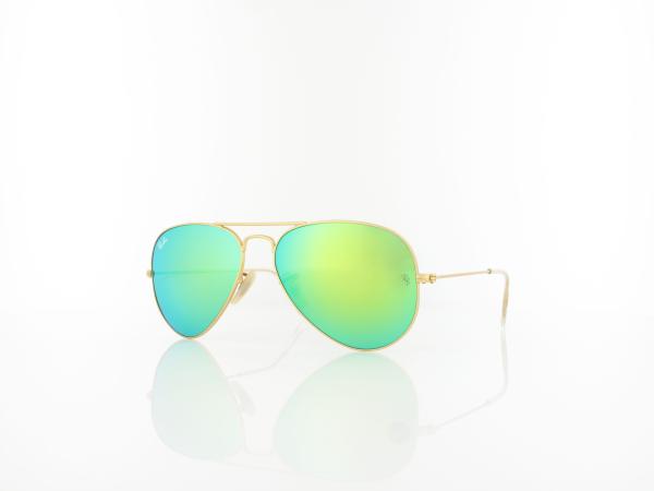 Ray Ban | Aviator Large Metal RB3025 112/19 55 | matte gold / green mirror