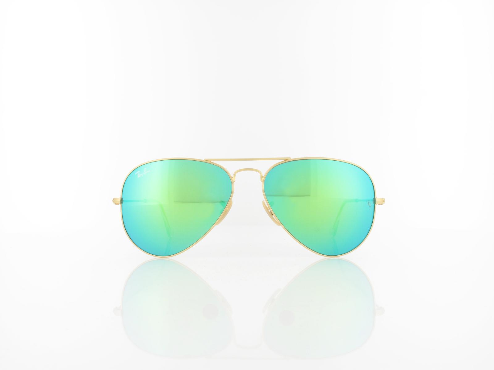 Ray Ban | Aviator Large Metal RB3025 112/19 58 | matte gold / green mirror