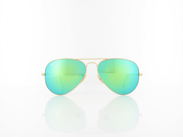 Ray Ban | Aviator Large Metal RB3025 112/19 58 | matte gold / green mirror