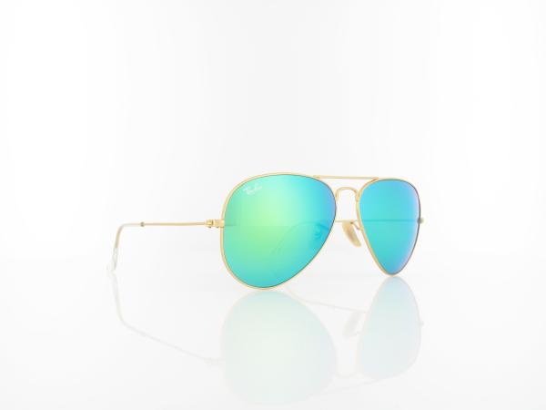 Ray Ban | Aviator Large Metal RB3025 112/19 58 | matte gold / green mirror