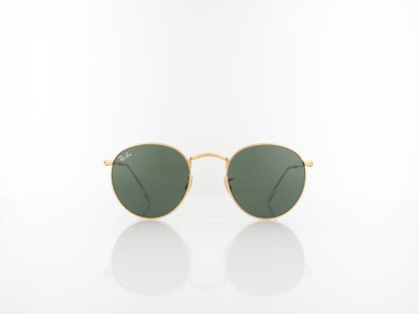 Ray Ban | Round Metal RB3447 001 47 | gold / crystal green