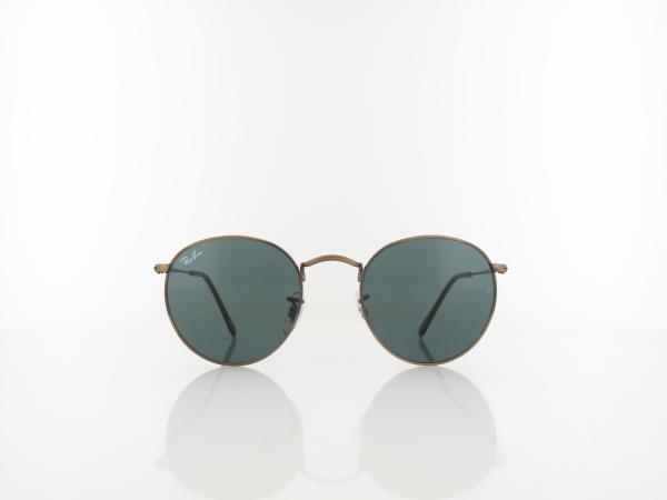 Ray Ban | Round Metal RB3447 9230R5 50 | antique copper / blue