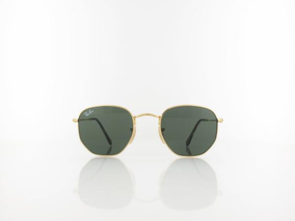 Ray Ban | Hexagonal RB3548N 001 48 | gold / crystal green