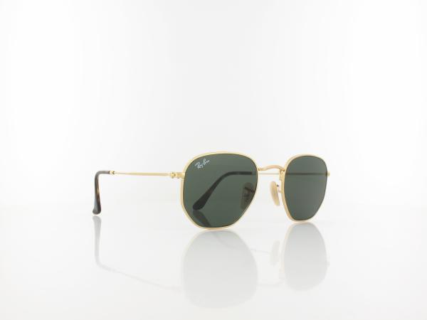 Ray Ban | Hexagonal RB3548N 001 48 | gold / crystal green