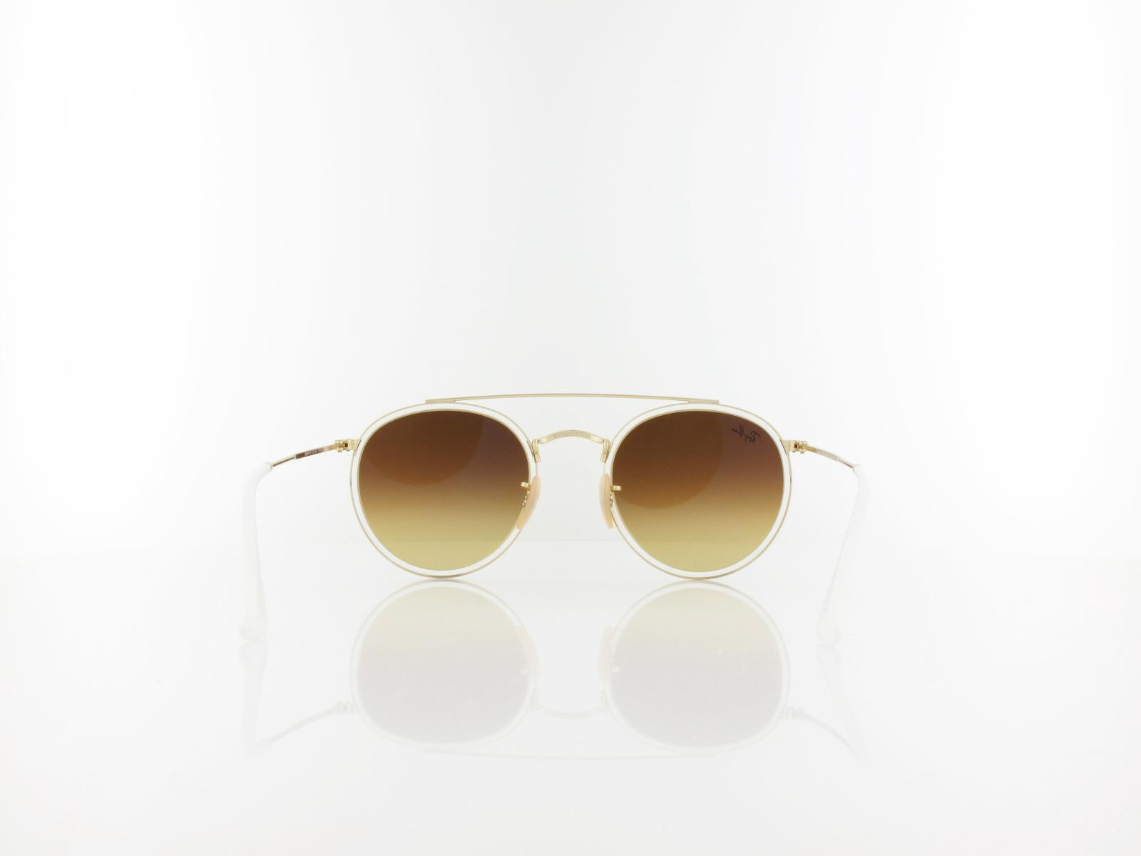 Ray Ban | Round Double Bridge RB3647N 001/4O 51 | gold / blue gradient flash
