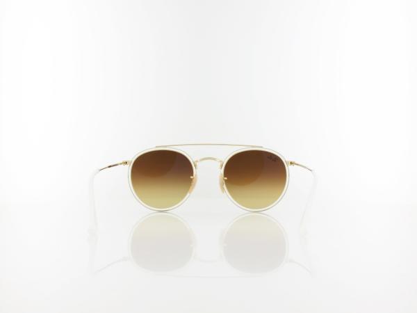 Ray Ban | Round Double Bridge RB3647N 001/4O 51 | gold / blue gradient flash