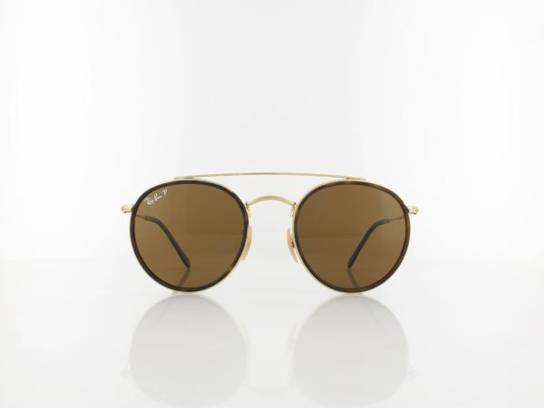 Ray Ban | Round Double Bridge RB3647N 001/57 51 | gold / polar brown