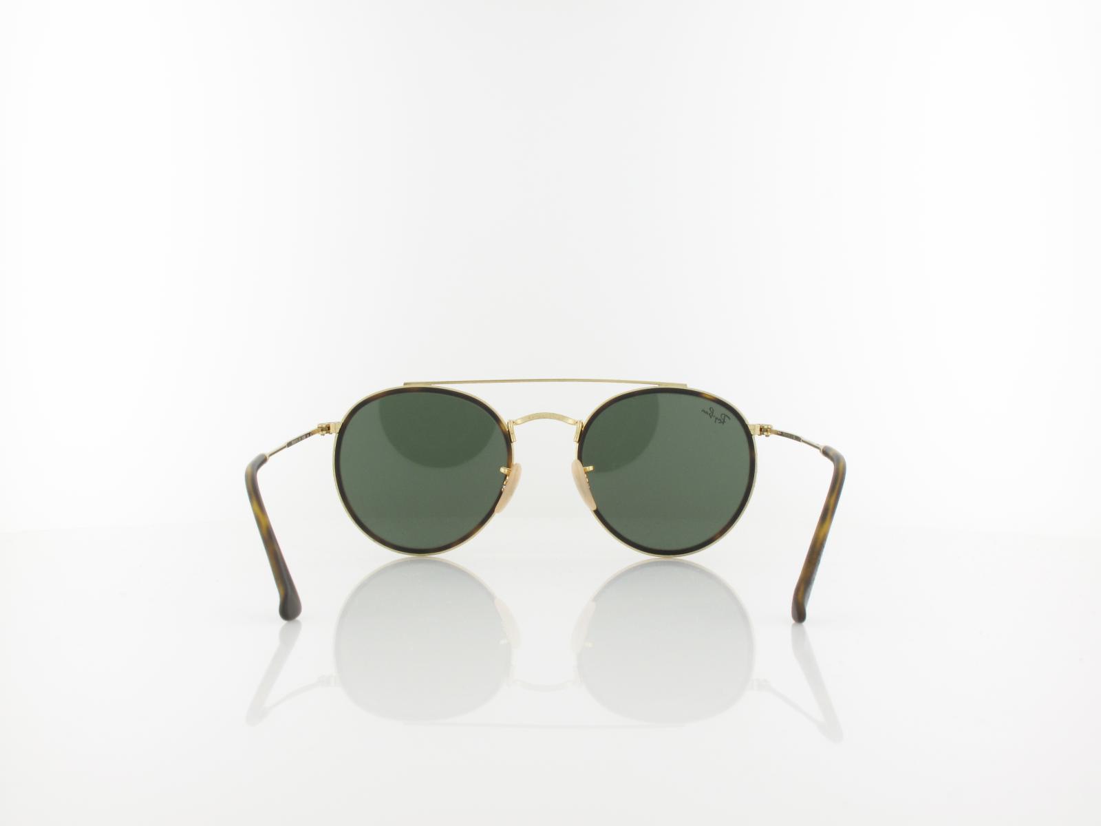 Ray Ban | Round Double Bridge RB3647N 001 51 | gold / green